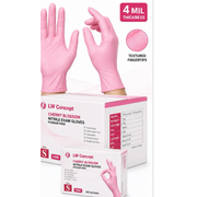 LW Concept LW7300 Cherry Blossom Pink Nitrile Exam Gloves, 4 mil, Powder-Free, 1,000/CS