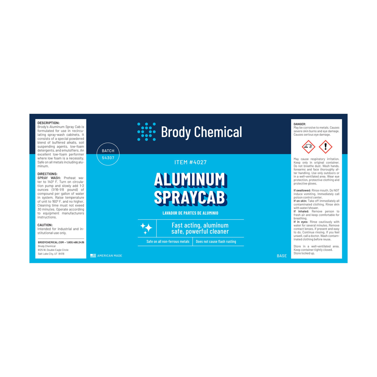 Brody Chemical 4027 Aluminum Spraycab