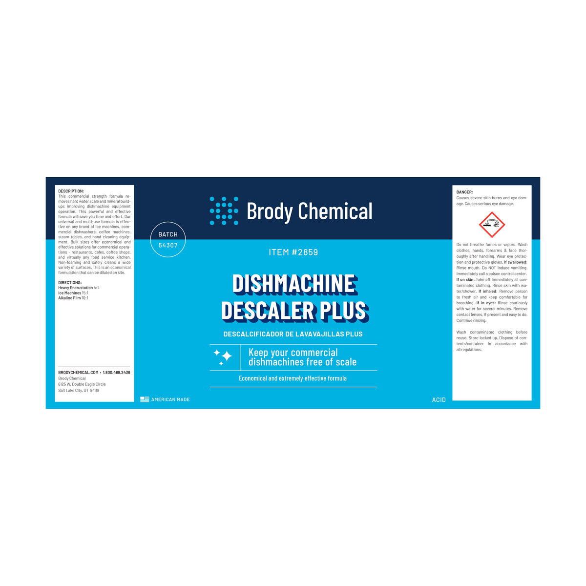 Brody Chemical 2859 Dishmachine Descaler Plus