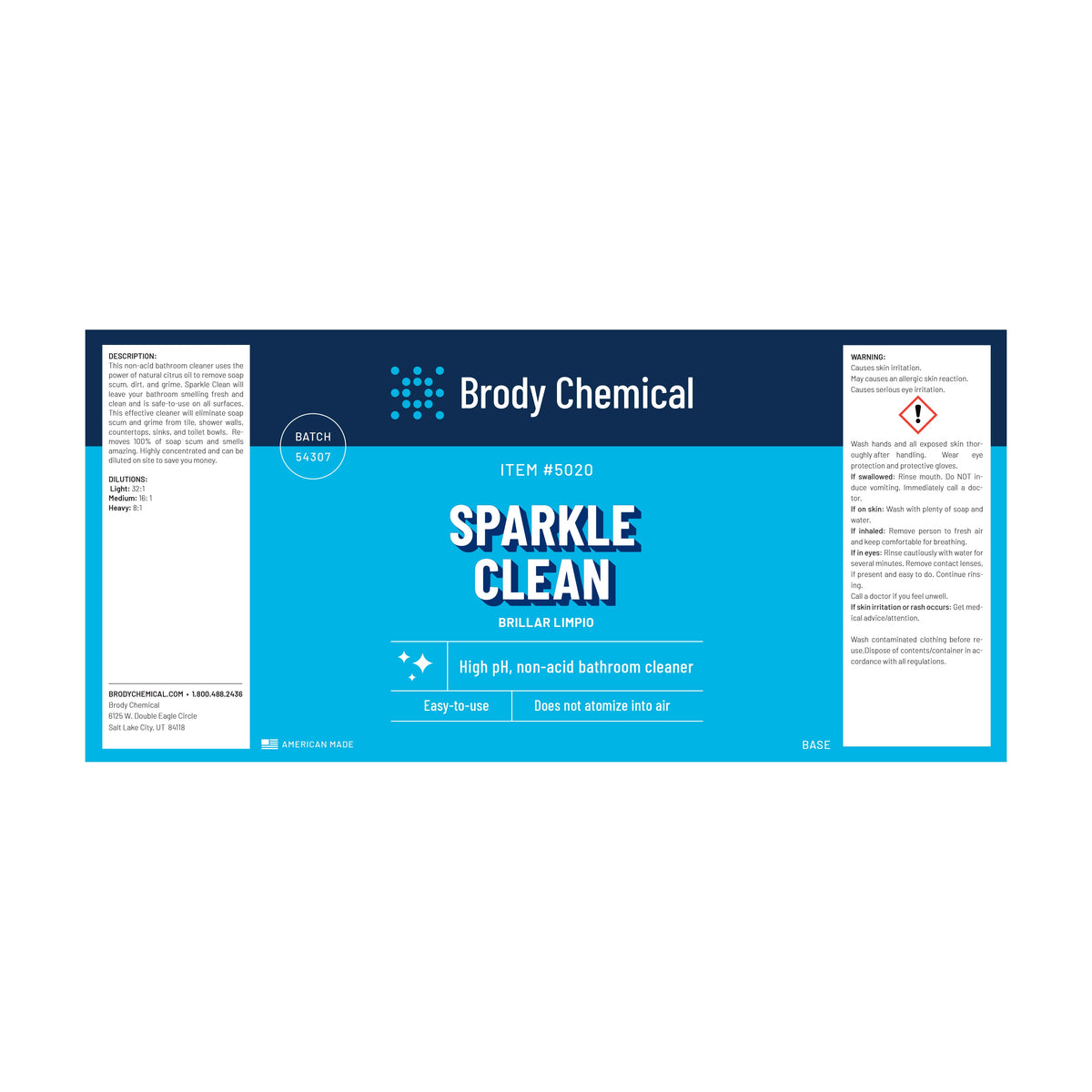Brody Chemical 5020 Sparkle Clean