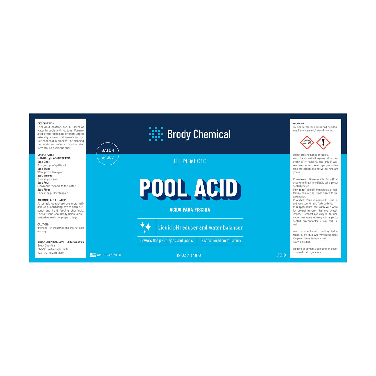 Brody Chemical 8010 Pool Acid