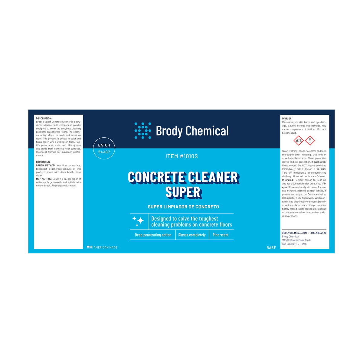 Brody Chemical 1010S Concrete Cleaner Super