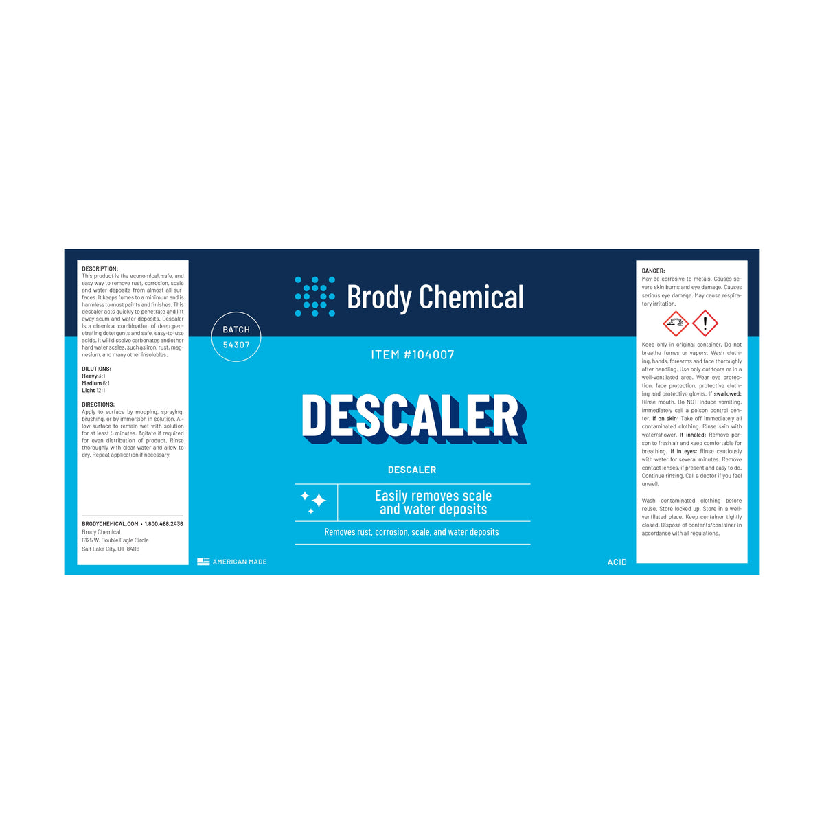 Brody Chemical 104007 Descaler