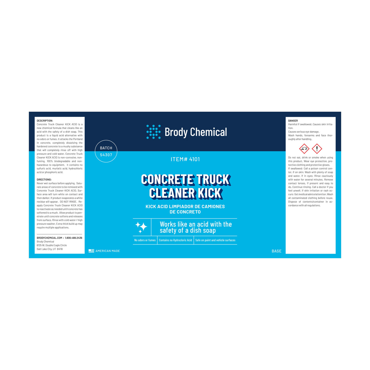 Brody Chemical 4101 Concrete Truck Cleaner Kick