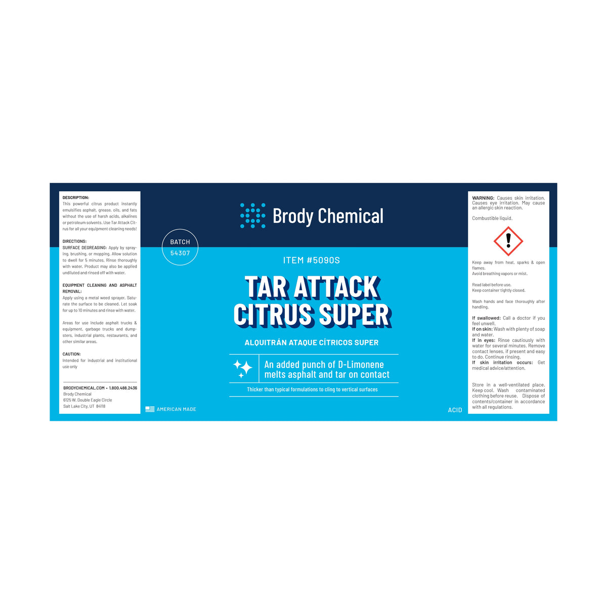 Brody Chemical 5090S TAR Attack Citrus Super