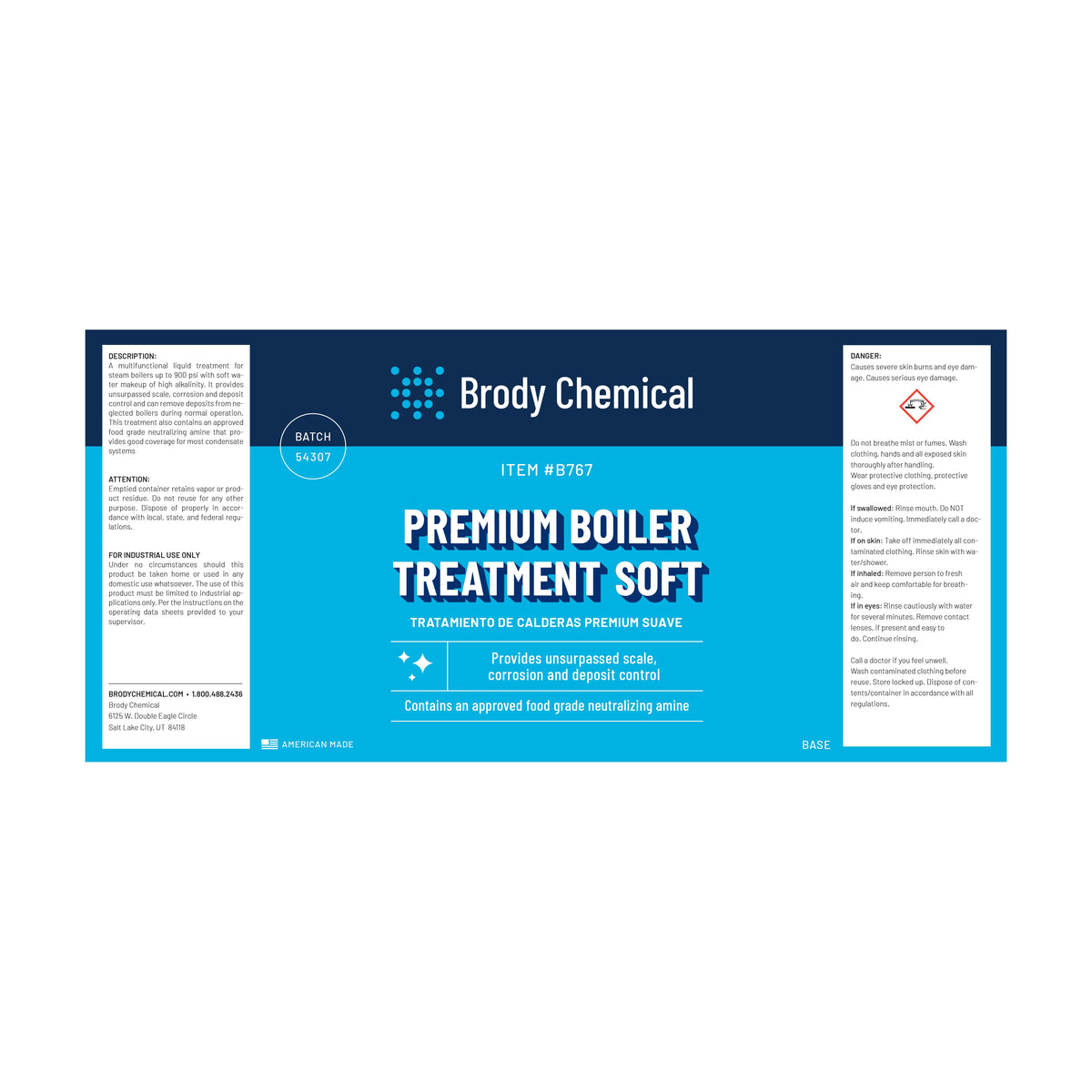Brody Chemical B767 Premium Boiler Treatment Soft