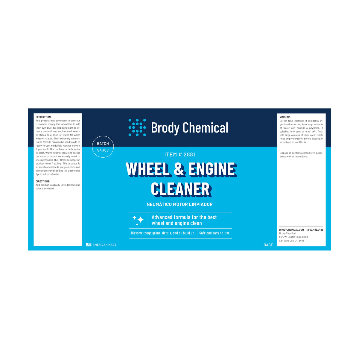 Brody Chemical 2881 Wheel and Engine Cleaner