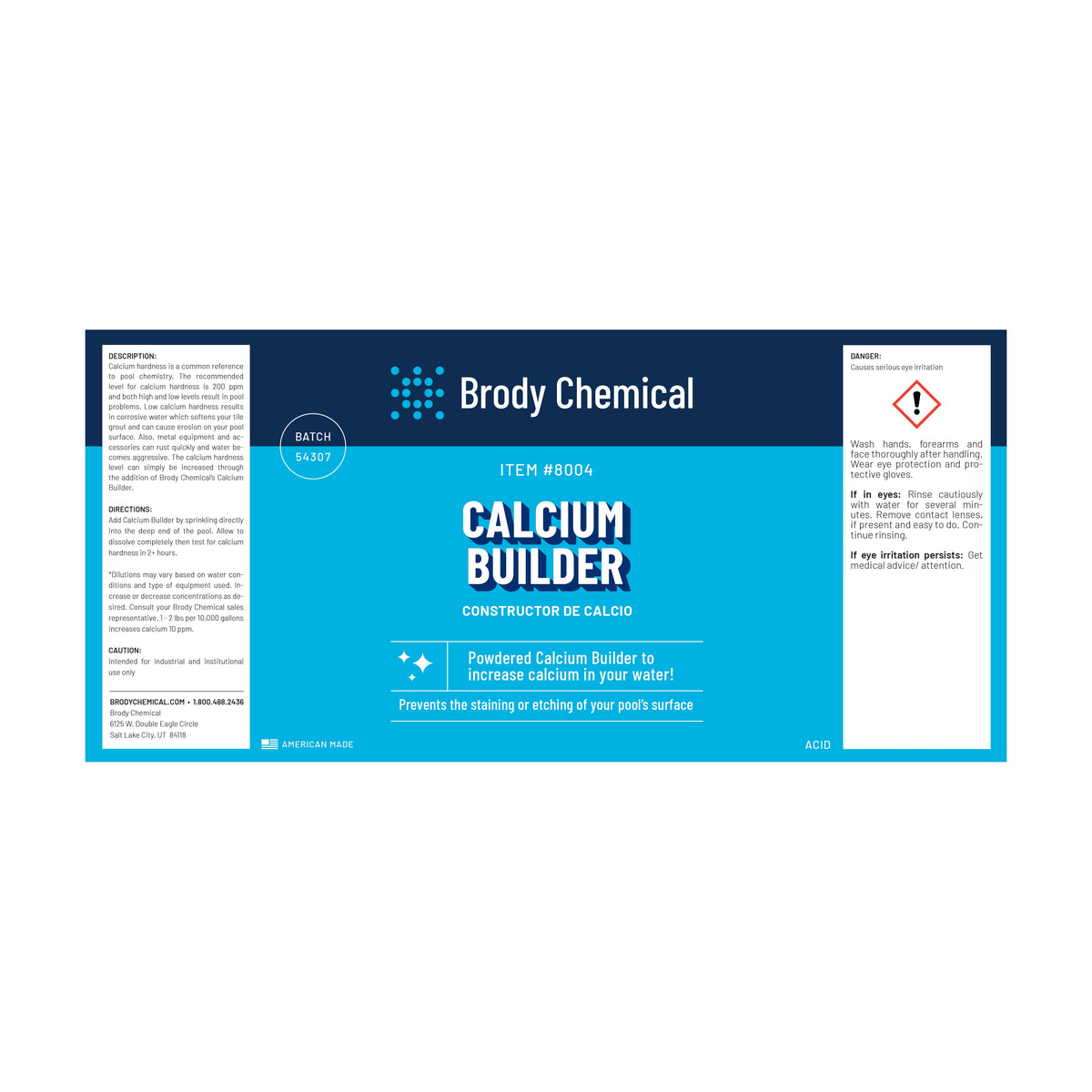 Brody Chemical 8004 Calcium Builder