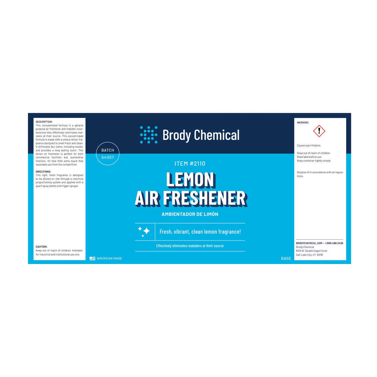 Brody Chemical 2110 Lemon AIR Freshener