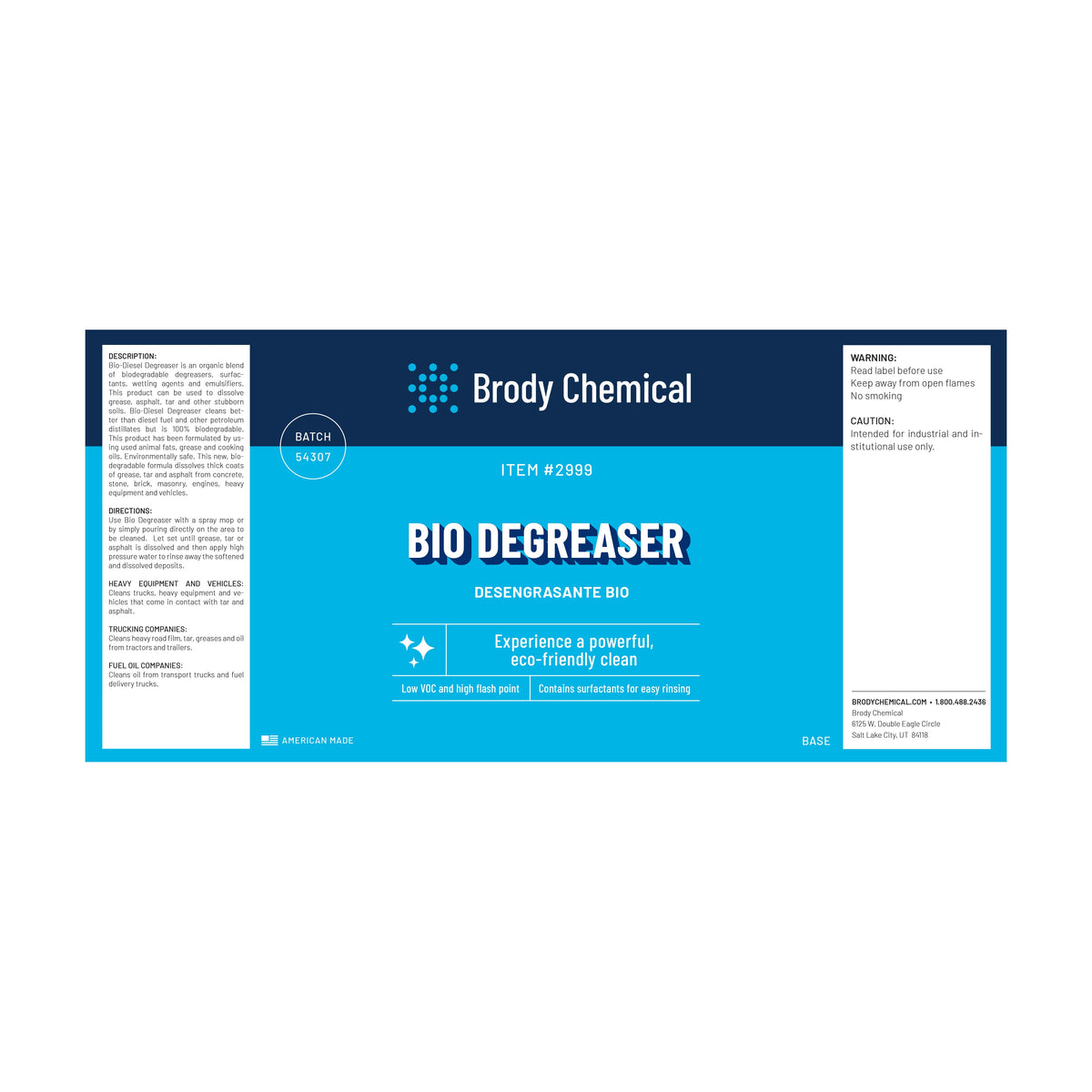 Brody Chemical 2999 BIO Degreaser