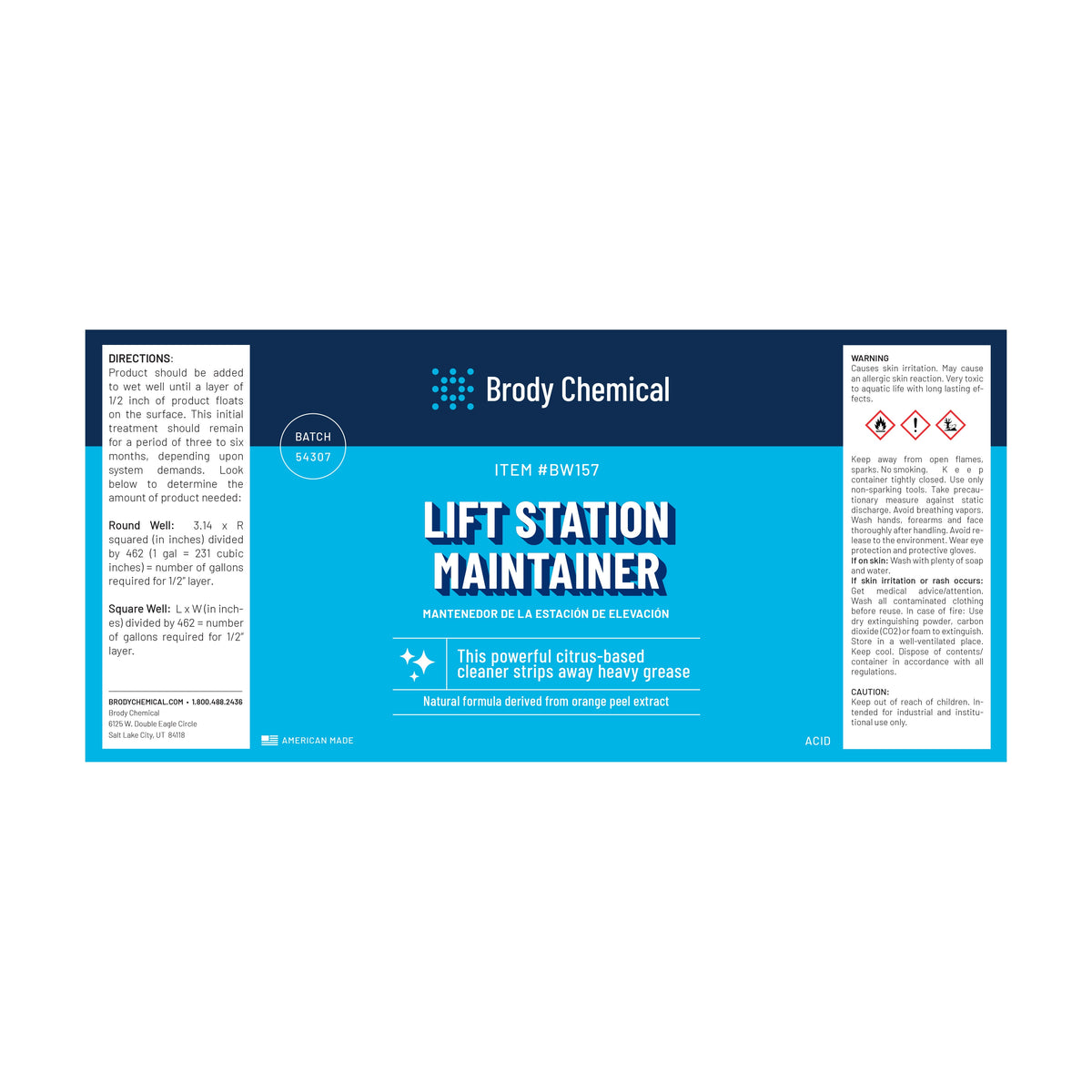 Brody Chemical BW157 Lift Station Maintainer