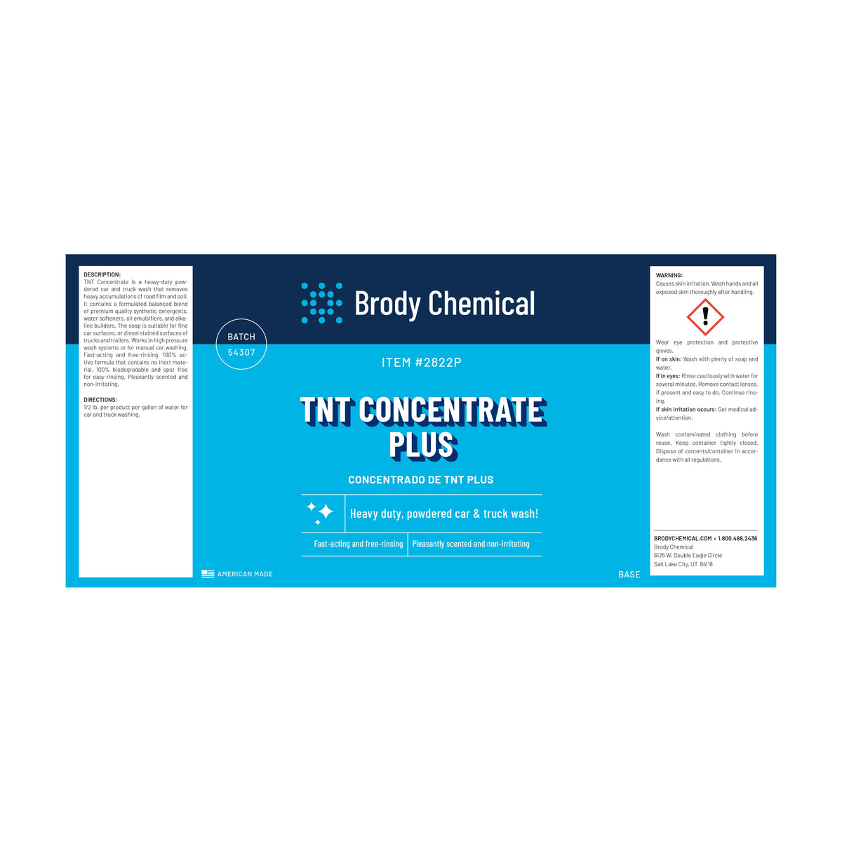 Brody Chemical 2822P TNT Concentrate Plus