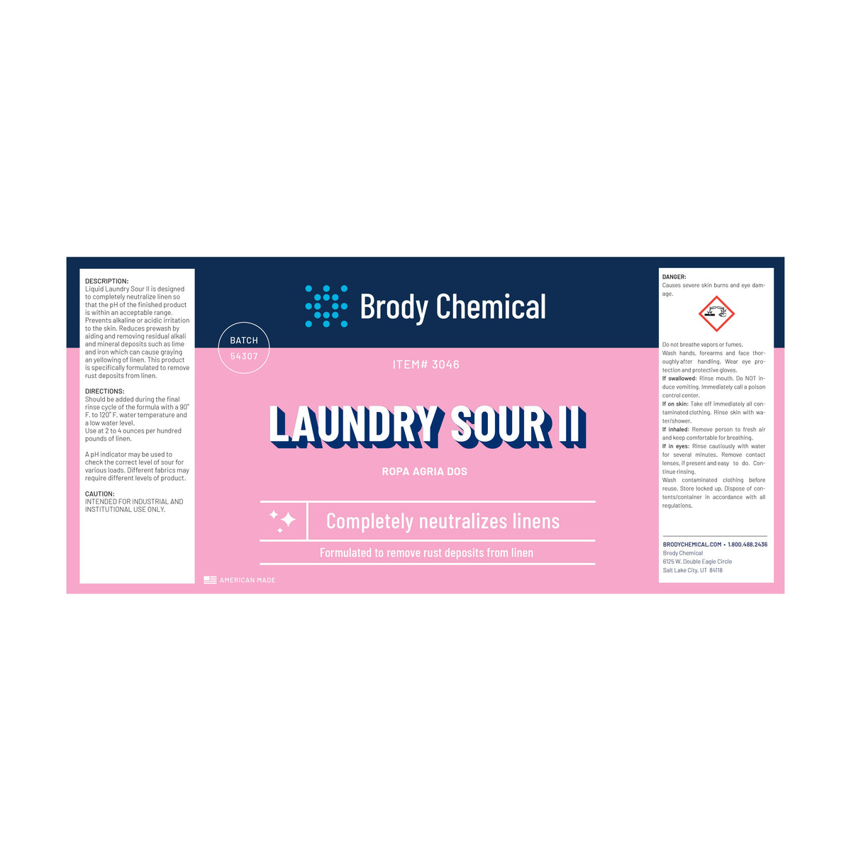 Brody Chemical 3046 Laundry Sour II