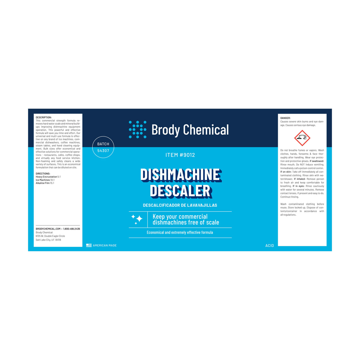 Brody Chemical 9012 Dishmachine Descaler