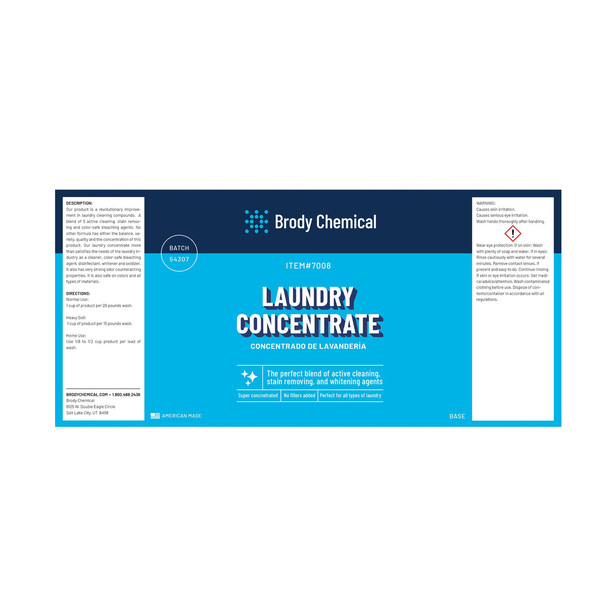 Brody Chemical 7008 Laundry Concentrate