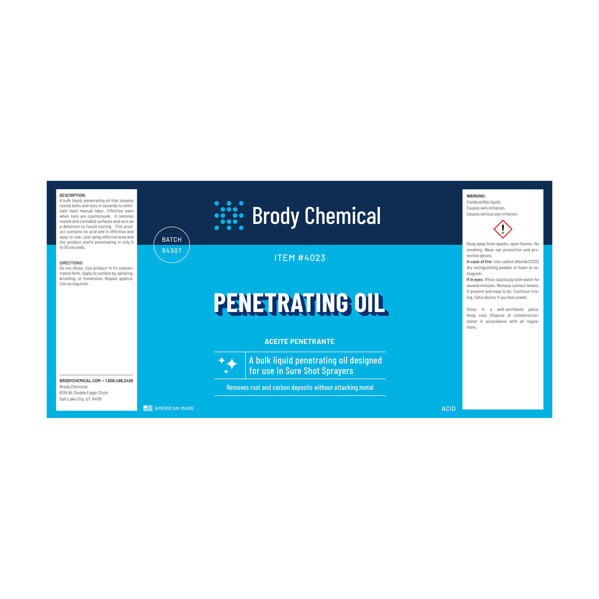 Brody Chemical 4023 Penetrating OIL