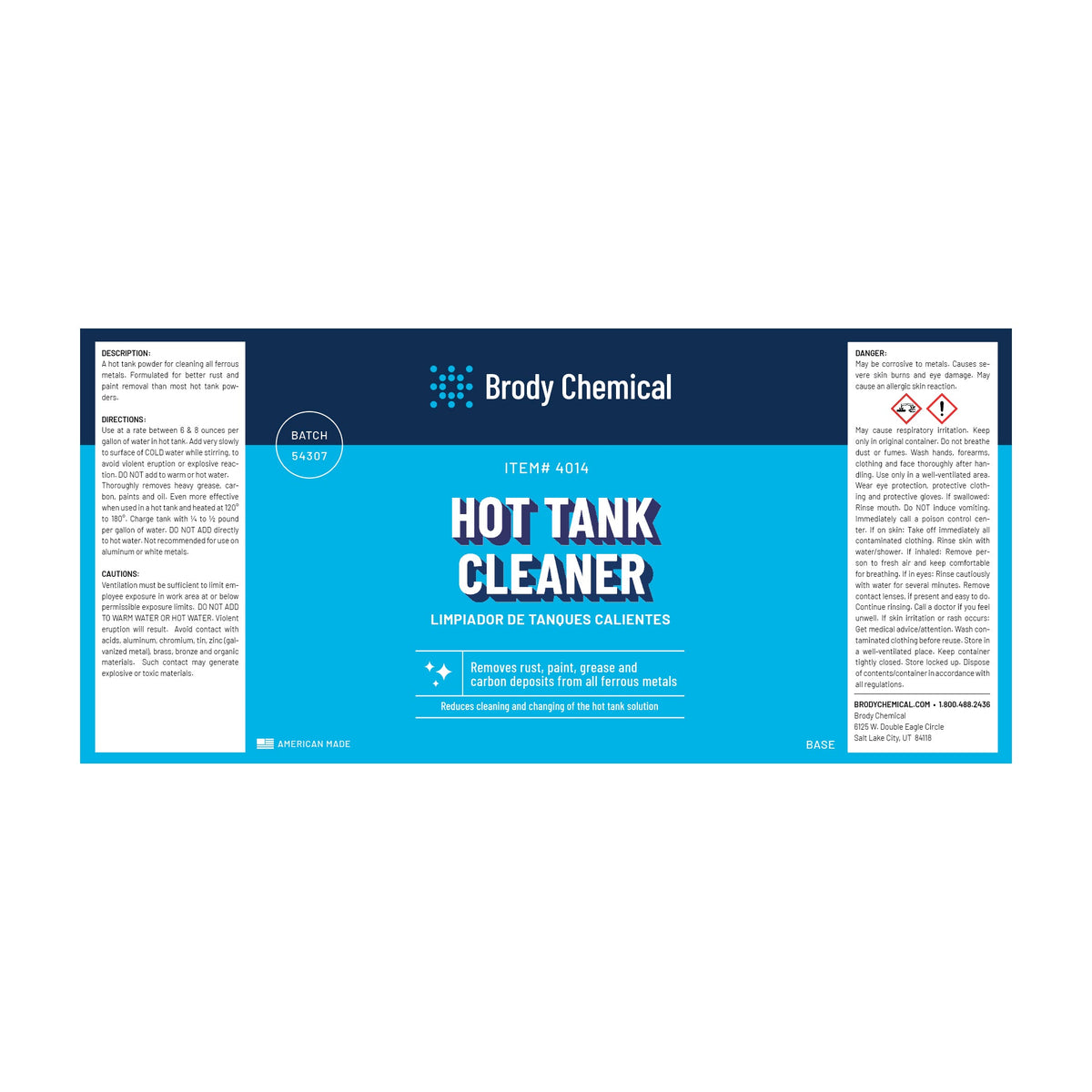 Brody Chemical 4014 HOT Tank Cleaner