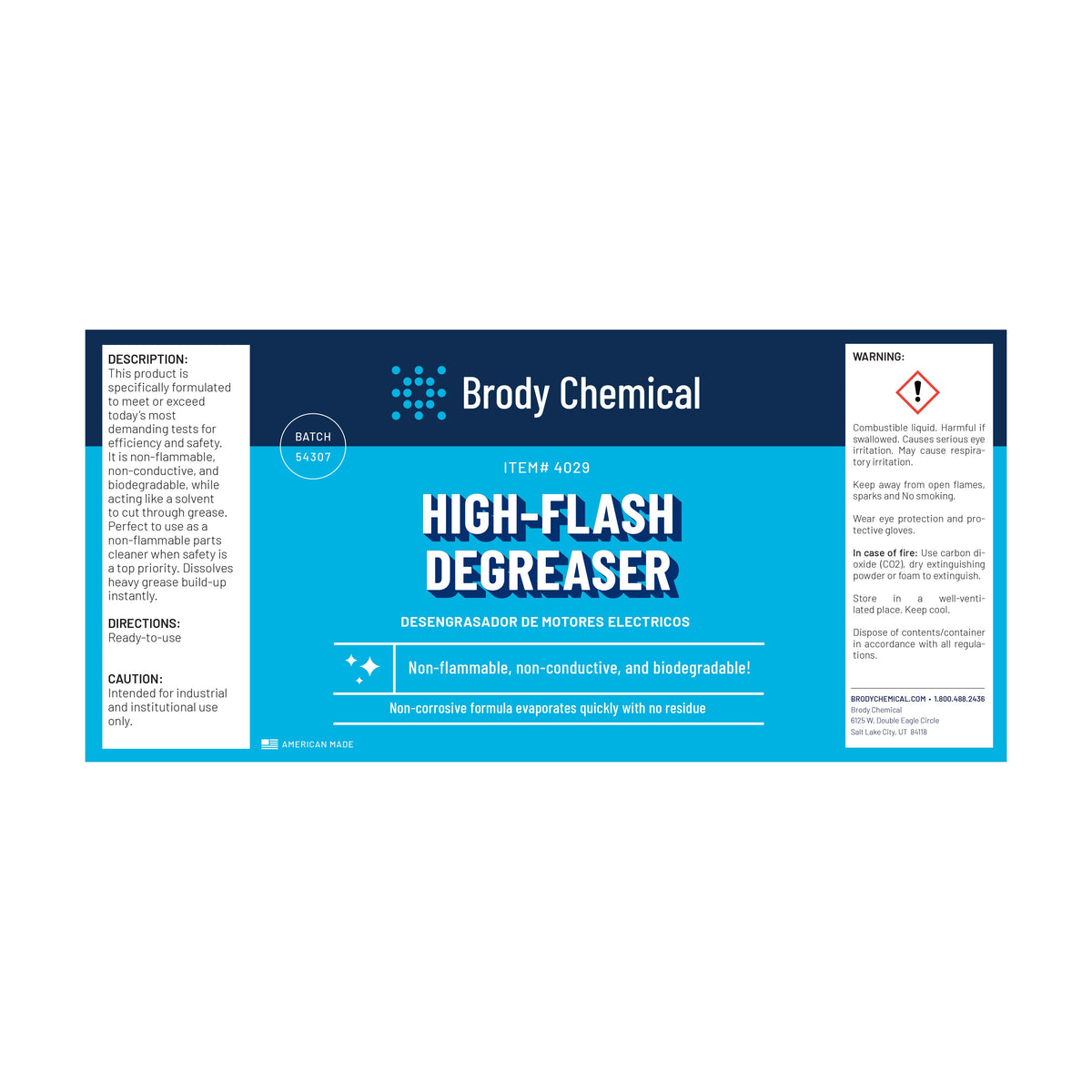 Brody Chemical 4029 High-Flash Degreaser