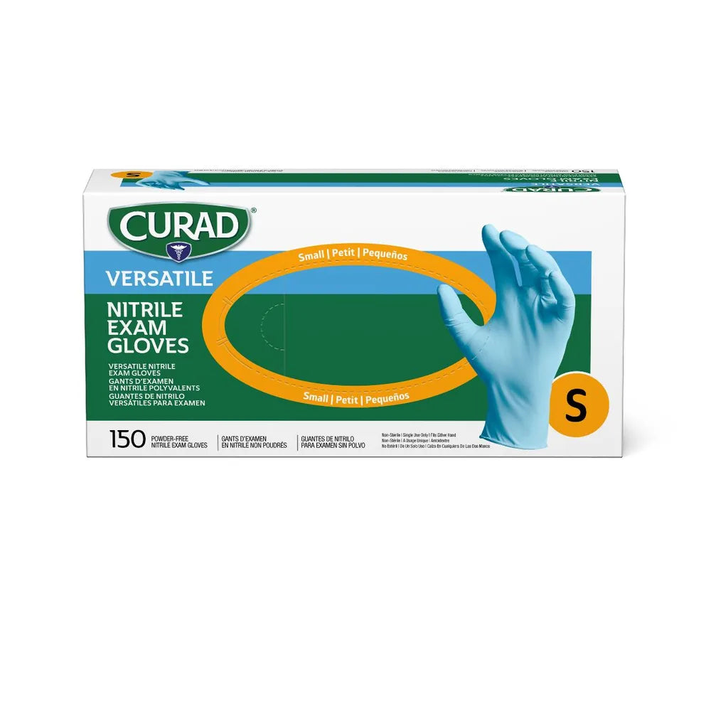 Medline CURAD Powder-Free Textured Nitrile Exam Gloves, 3.5 MIL (Medline CUR931)