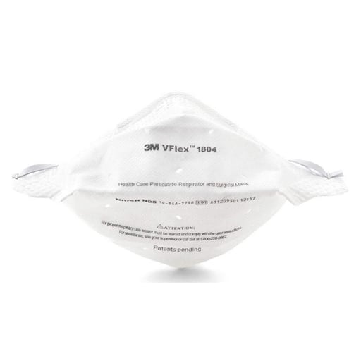 3M™ 1804 VFlex™ N95 Health Care Respirator & Surgical Mask (N95) Case of 400 Masks