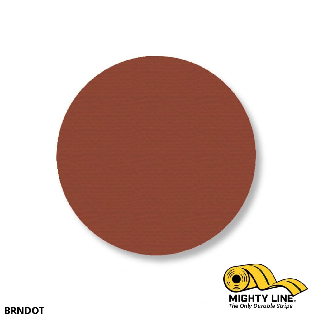 Mighty Line 3.5 in Brown Floor Marking Dots, Pack of 100