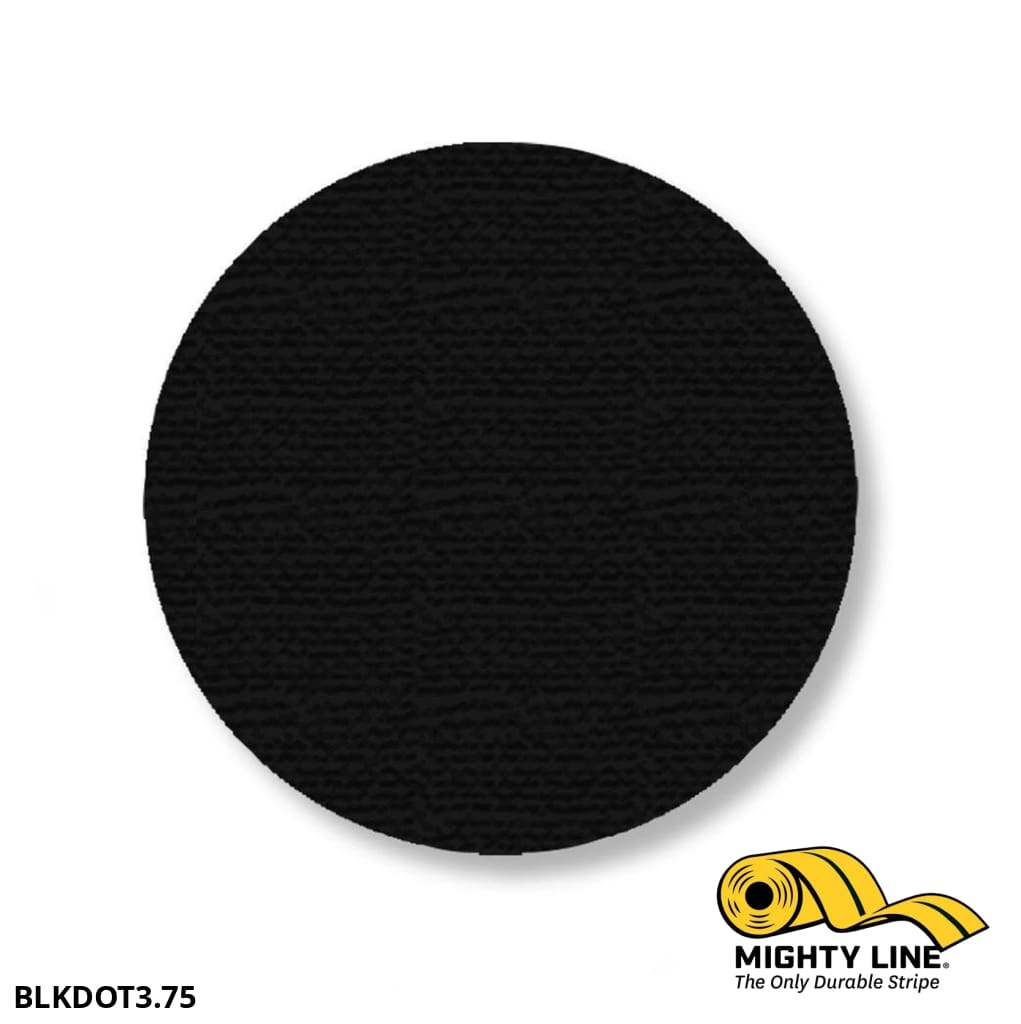 Mighty Line 3.75 in Black Floor Marking Dots, Pack of 100