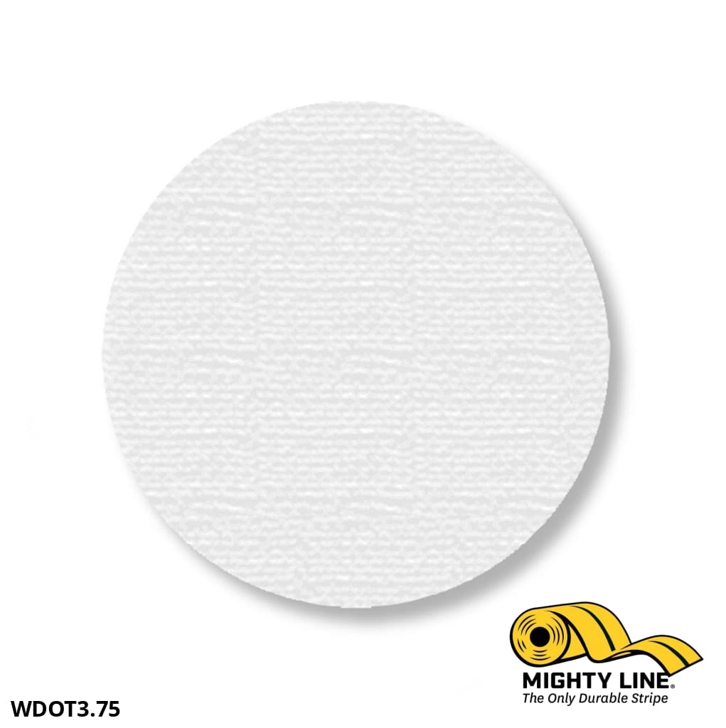 Mighty Line 3.75 in White Floor Marking Dots, Pack of 100