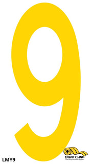 Mighty Line 9 Number Floor Marker Adhesive, 4.5 inx10 in size, pack of 10