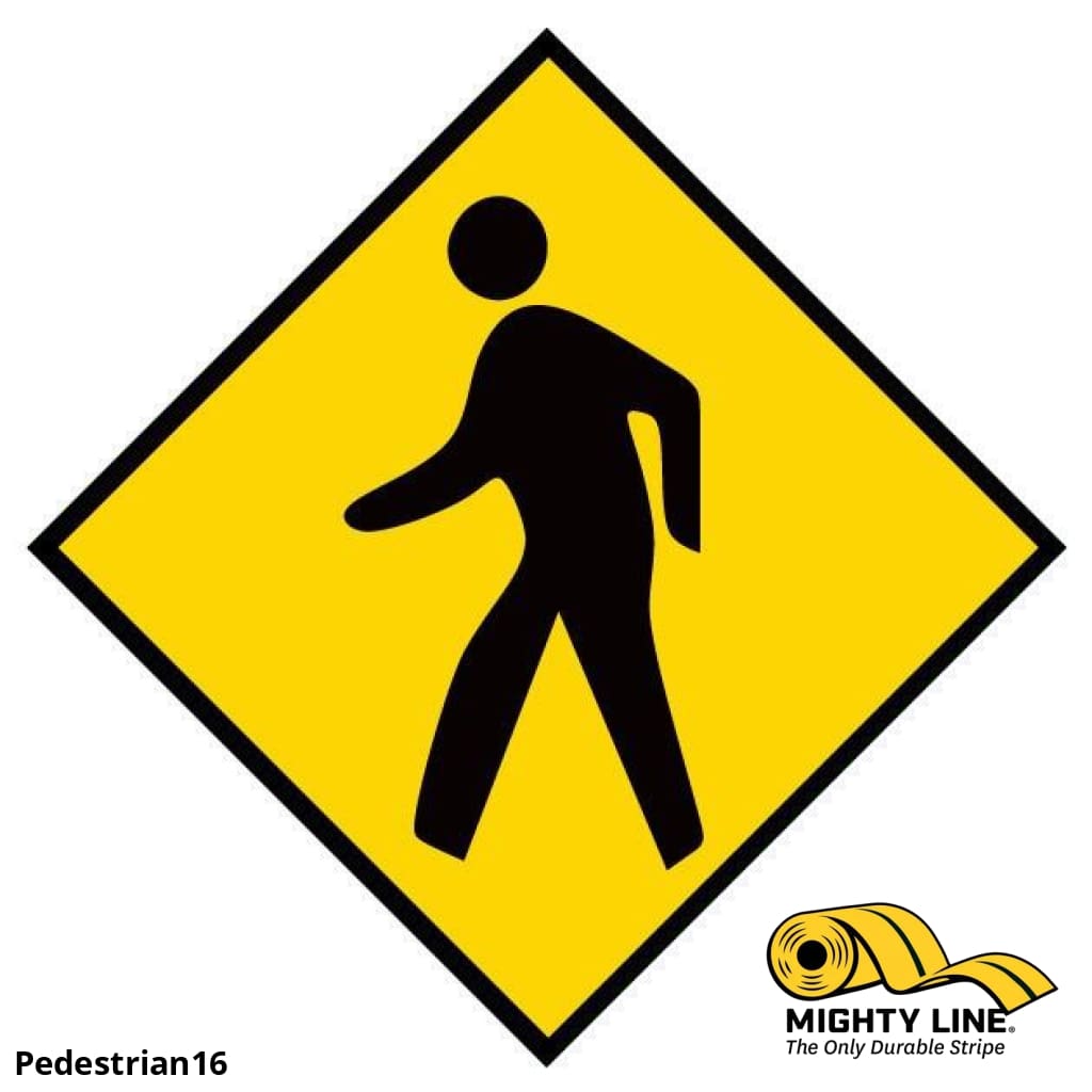 Mighty Line Pedestrian, 1 Sign, Floor Marking
