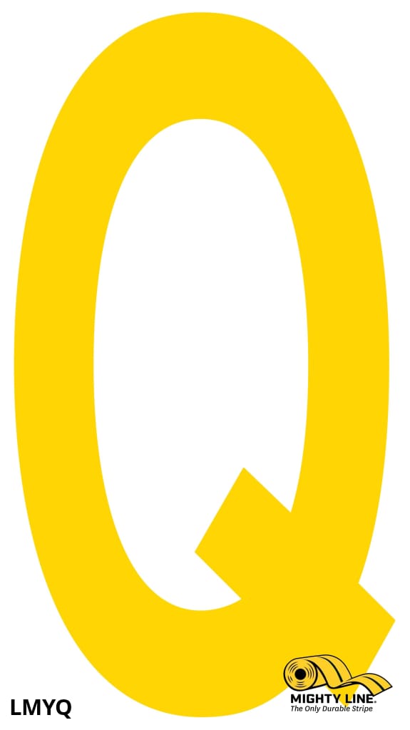 Mighty Line Q Letter Floor Marker Adhesive, 4.5 inx10 in size, pack of 10