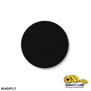 Mighty Line Tape 2.7 in Black Floor Tape Dots, Pack of 100