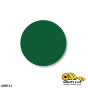 Mighty Line Tape 2.7 in Green Floor Tape Dots, Pack of 100