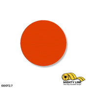 Mighty Line Tape 2.7 in Orange Floor Tape Dots, Pack of 100