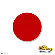 Mighty Line Tape 2.7 in Red Floor Marking Dots, Pack of 100