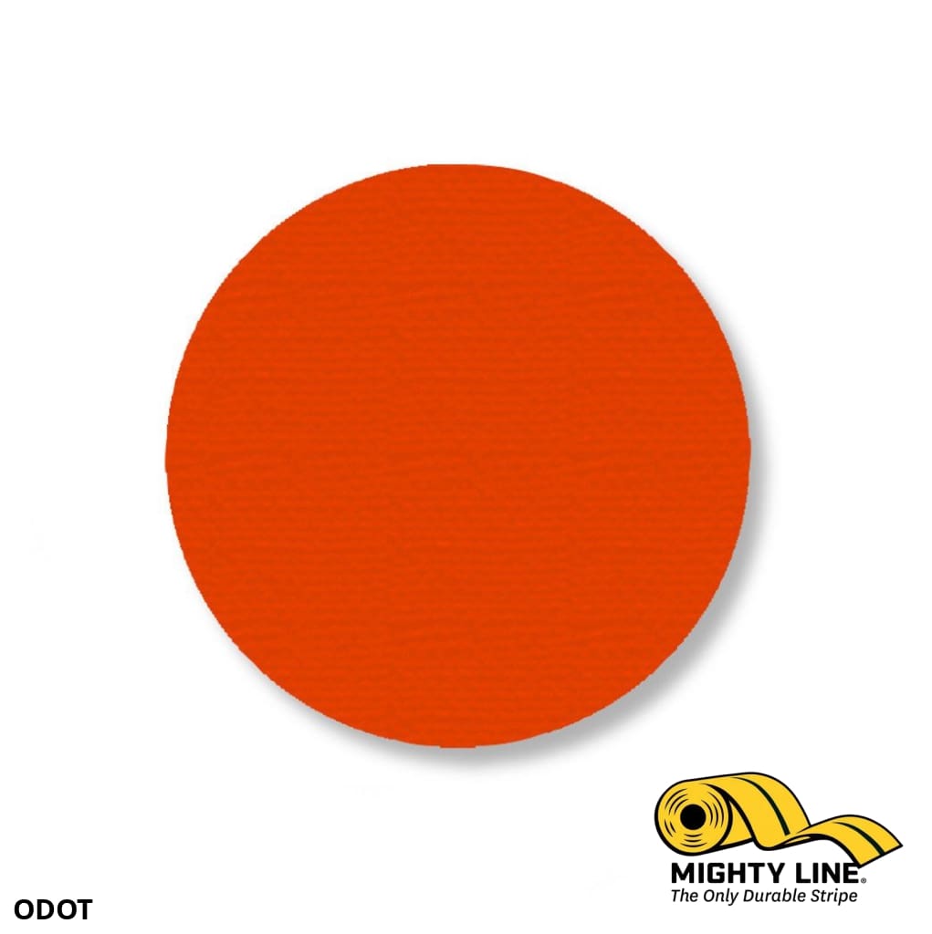 Mighty Line Tape 3.5 in Orange Floor Marking Dots, Pack of 100