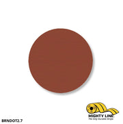 Mighty Line Tape Brown Floor Marking Dots, Pack of 100