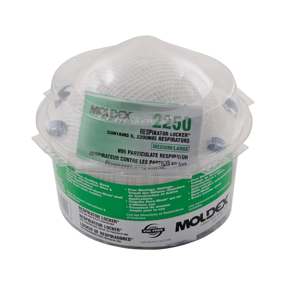 Respirator Locker with 2200N95 Medium/Large Particulate Respirator (Moldex™ 2250)
