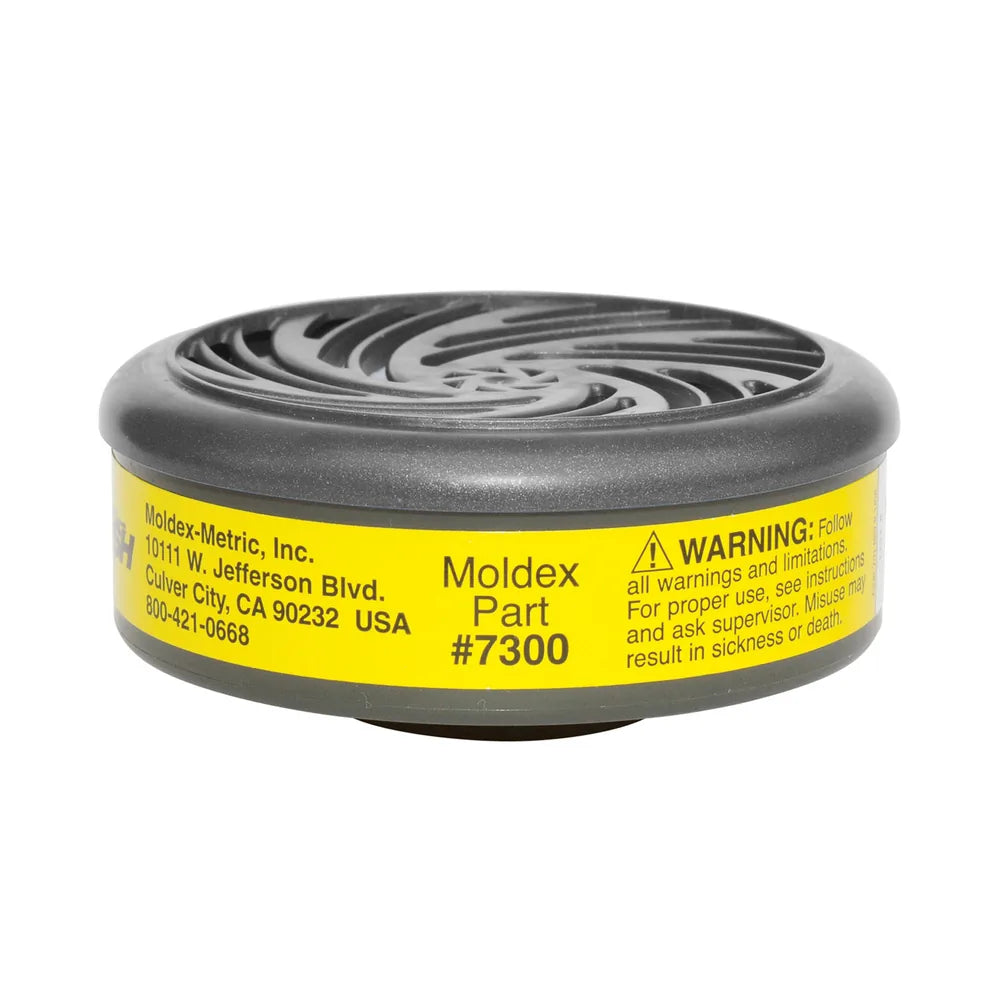 Organic Vapor/Acid Gas Cartridges for 7000 Series Half Mask & 9000 Series Full Face Respirators (Moldex™ 7300)