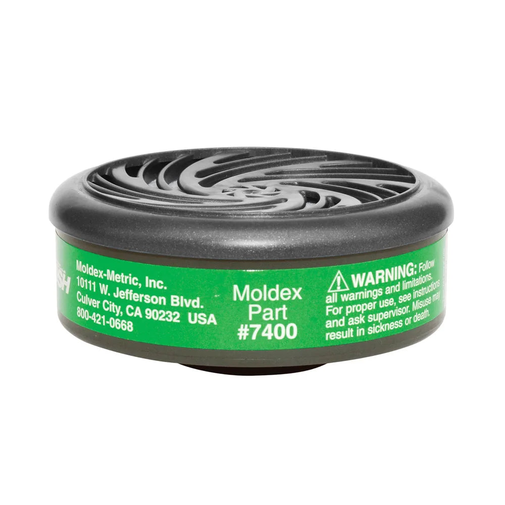 Ammonia/Methylamine Cartridges for 7000 Series Half Mask & 9000 Series Full Face Respirators (Moldex™ 7400)