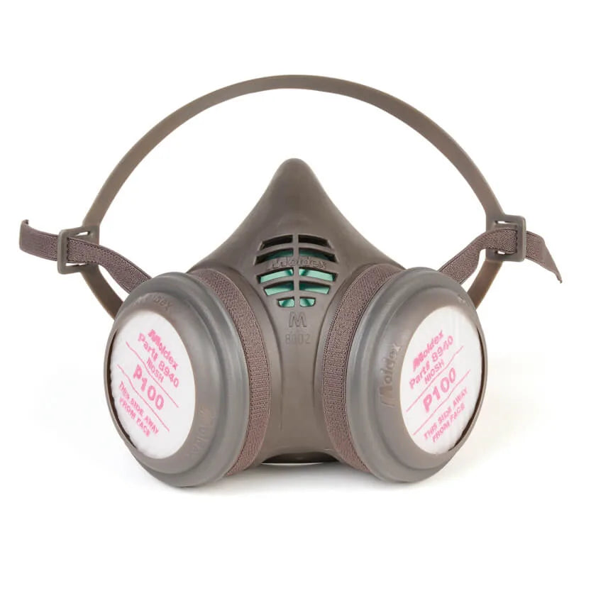 Size Large, 8000 Series P100 Particulate Respirator (Includes #8940P100 Disk & #8900 Disk Holder) Half Mask Respirator (Moldex™ 8943)
