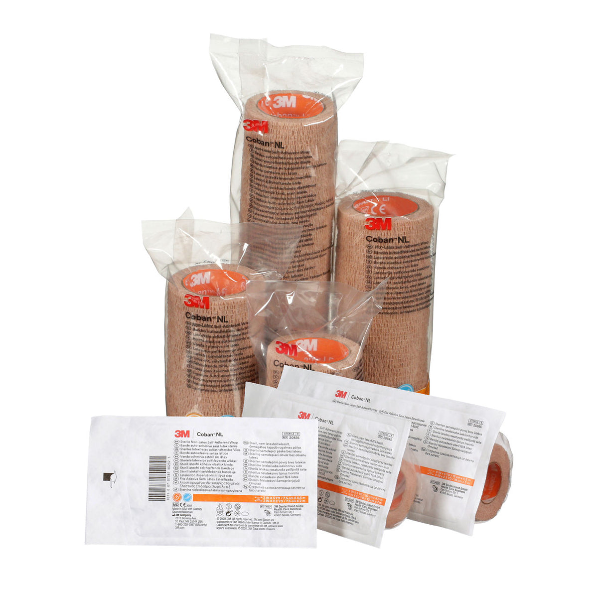 3M™ Coban™ NL Non-Latex Self-Adherent Wrap, 2084-1X, 4 in x 60 in (10 cm x 1,5 m), 18 Each/Case