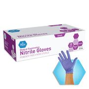 MedPride MPR-50504 Powder-Free Nitrile Exam Gloves, Iris Blue, Medium, 100 Count