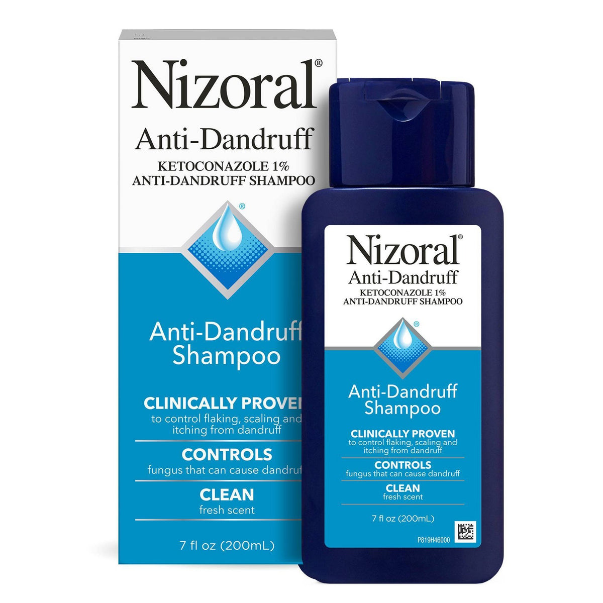 Nizoral Anti-Dandruff Shampoo with Ketoconazole 1%, 7 fl oz (Packs of 4 or 10)