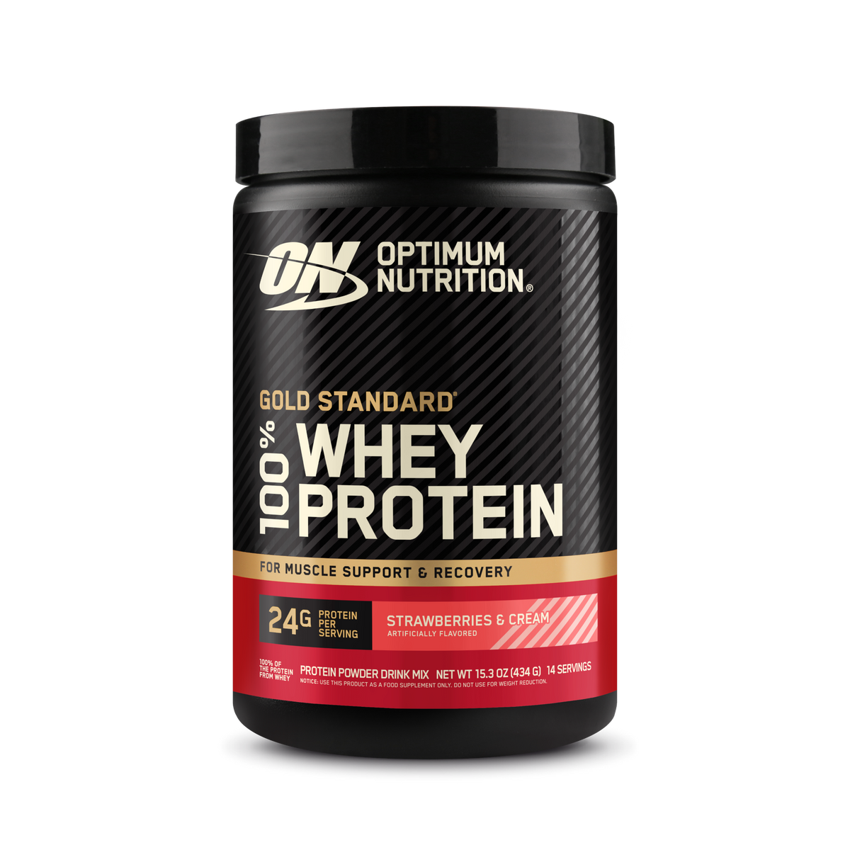 Optimum Nutrition 1111984 Gold Standard 100% Whey Protein Powder, Vanilla Ice Cream, 2 lb