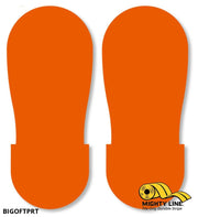 Mighty Line ORANGE BIG Footprint, Pack of 50, Floor Marking