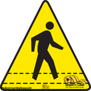 Mighty Line Pedestrian Walkway Floor Sign, Floor Marking Sign, 24 in