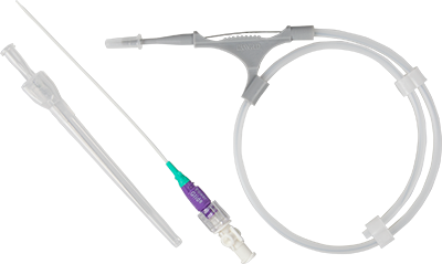 BD Powerglide St™ Catheter: PowerGlide ST™ Midline Catheter, Full Tray, 18G, 8cm with GuardIVa® Antimicrobial Hemostatic IV Dressing, 10/cs