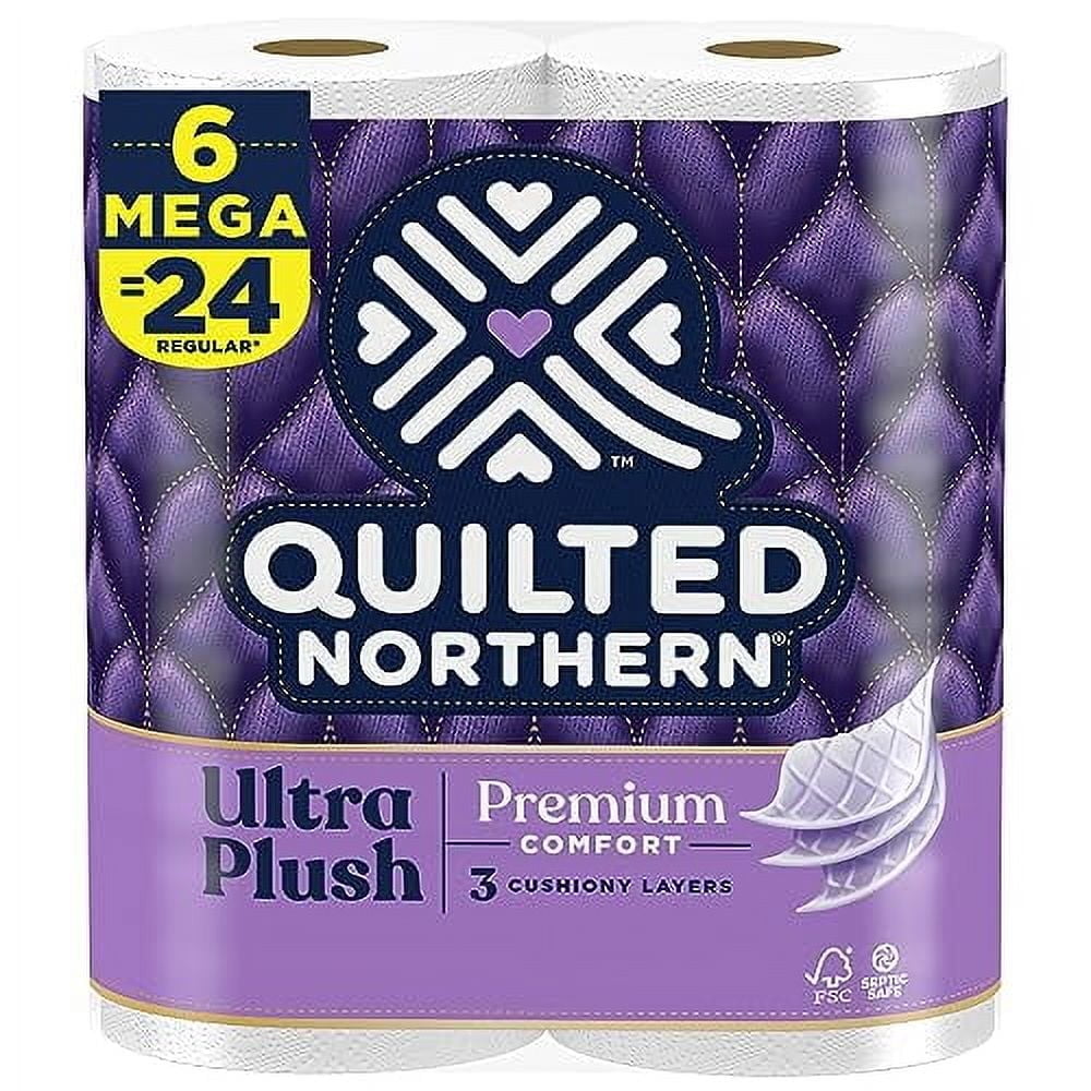 Quilted Northern Ultra Plush Toilet Paper, 6 Mega Rolls, 3-Ply (Pack of 10)