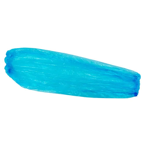 18" PS Polyethylene Sleeve-Blue w/ elastic ends; Compliant with FFDCA requirements for use in foodservice 100each/bag, 20bags/carton (Raxwell RSB18PSLVB)