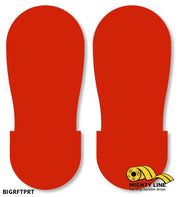 Mighty Line RED BIG Footprint, Pack of 50, Floor Marking